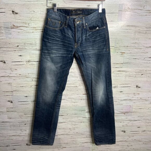 Guess Men's Slim Straight jeans Blue Denim Size size 29 - Picture 1 of 9
